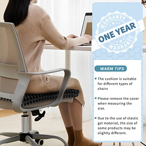 Super Large & Thick Gel Seat Cushion For Long Sitting, Office Chair Cushion For Car, Wheelchair, Desk, Stadium- Hip, Coccyx, Sciatica, Pressure Sores Tailbone Pain Relief Pad, Seat Cushion #TOP5