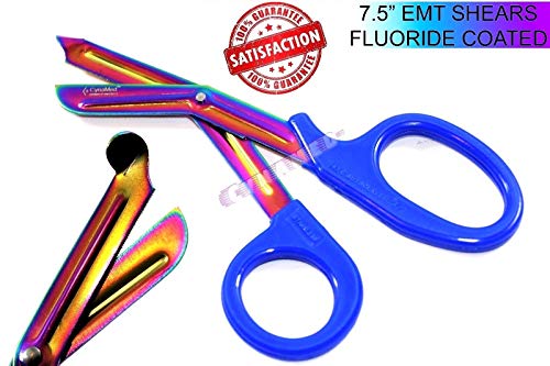Titanium Rainbow EMT Trauma Shears Paramedic Shears Stainless Steel Bandage Scissors for Surgical Medical Purposes Sharp Scissor Perfect for EMS Doctors Nurses Cutting Bandages Premium German