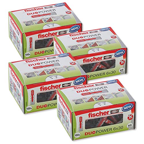 Preisvergleich Produktbild Gardopia Sparpaket: Fischer Universaldübel Duopower 6x30 LD 4x 100 Stück