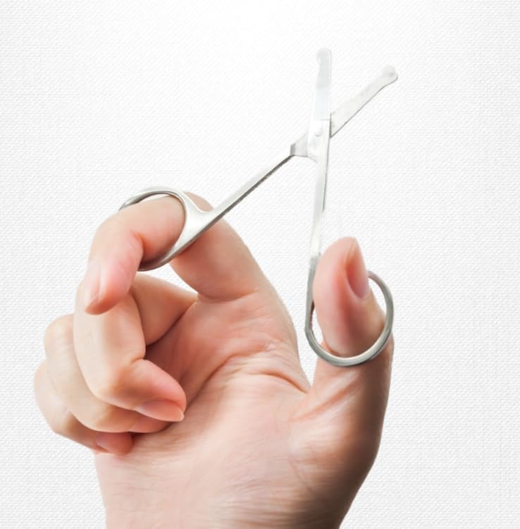 Miniatura 5 de NGHIA Tijeras de nariz - KM-604 (acero inoxidable)  Tijera de punta redondeada para un aseo personal preciso