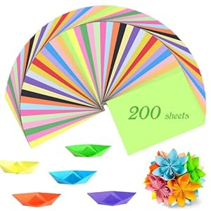 Mumdoyal 200 Blatt A4 Buntes Origami Papier Set