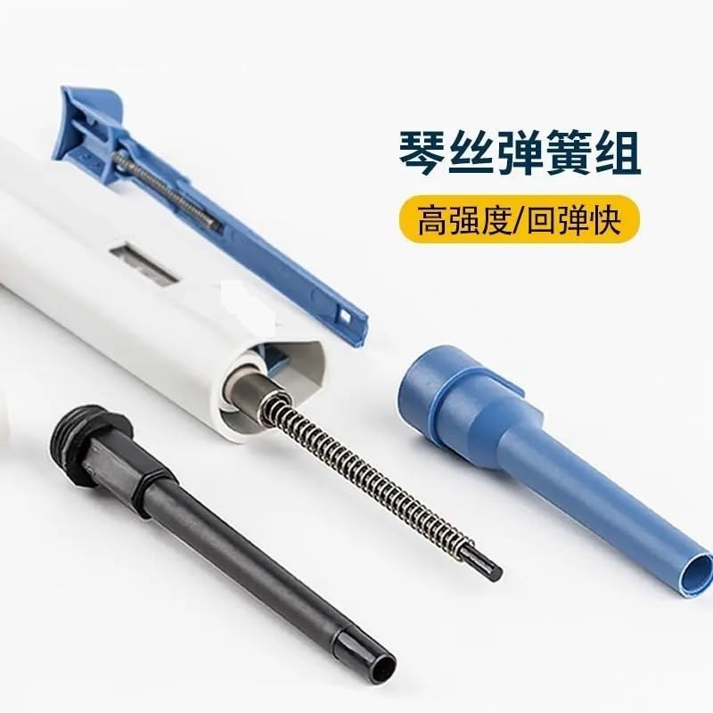 Electric Pipette, Single Channel Manual Half Tube Adjustable Sampler Automatic Pipette Laboratory Large Capacity Pipette(2-20μl)