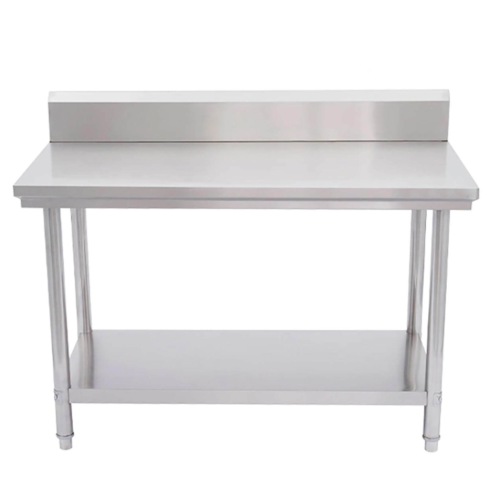 Table De Gril En Acier Inoxydable Avec Étagère Inférieure, Table De Préparation En Acier Inoxydable, Étagères Pour Équipement Support De Table Pour Buanderie Pour Cuisine De Restaurant Commercial(120*