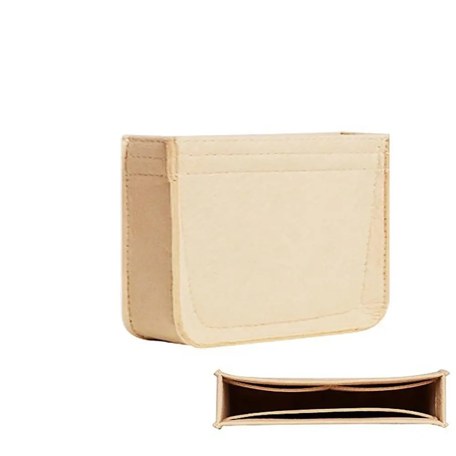 Fieltro Interior Bolsa 4 Uds. Bolsa organizadora con múltiples Bolsillos, Bolsa Interior, Bolsa de Almacenamiento, Bolso de Fieltro, Bolsa con Forro for Bolso para Almacenamiento(26x17x7.5cm)