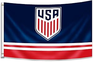 ENMOON USA Soccer Team Flag Banner 3x5Ft Field Man Cave Garage Bar Decor