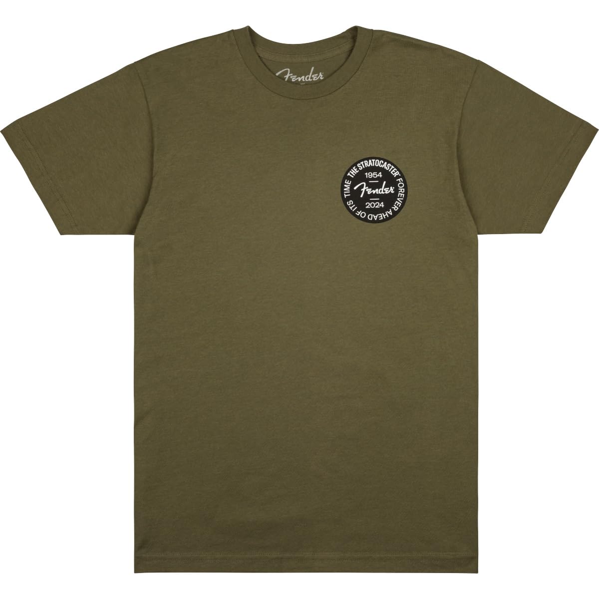 Fender Stratocaster™ 70th Anniversary Badge Tee, Olive, M