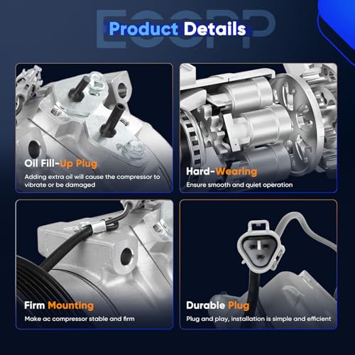 Image of ECCPP AC Compressor 2000-2005 Fit for Toyota Celica 1.8L | Fast Cooling AC Compressor with Clutch