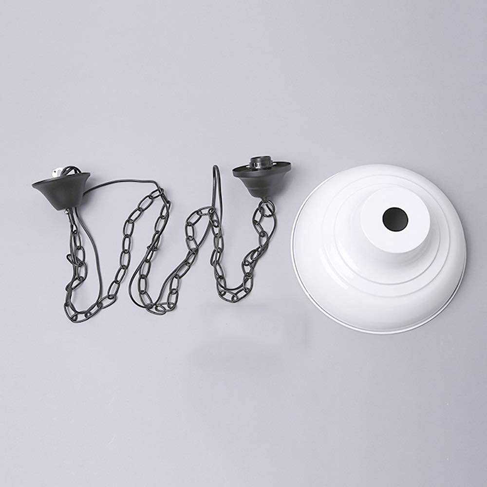 Prosta w stylu vintage biała lampa wisząca industrialna stodoła z metalu wisząca lampa kuchenna wyspa lampa sufitowa E27 Edison żyrandol wiszące lampy do loftu bar kuchnia kawiarnia abażur Lig, Chand