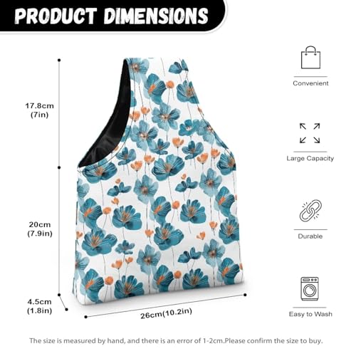 Image of Flower Yarn Bags with Holes for Crochet for Women Knitting Yarn Storage Bag Organizer Small Crochet Organizers and Storage Lightweight Knitting and Crochet Supplies