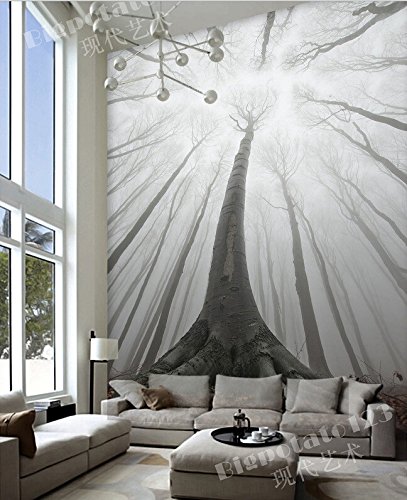 TIANXINBZ Custom 3D large murals modern art sky towering trees living room sofa TV wall bedroom background wall paper,420cm(W) x260cm(H)