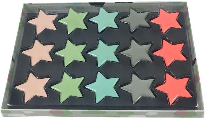 Refrigerator Magnet Star Presentation Poly Resin Surface Whiteboard Magnetic Button 15pcs