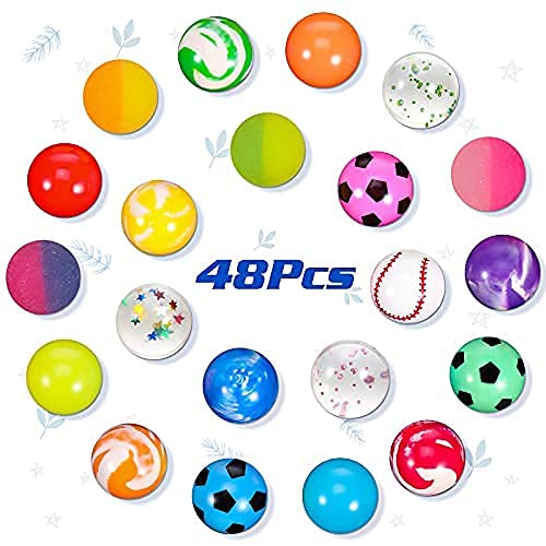 Firstly Traders 48 pcs Mini Sport Balls Crazy Balls Playing Sport Ball for Kids Children Favors Size 27 mm