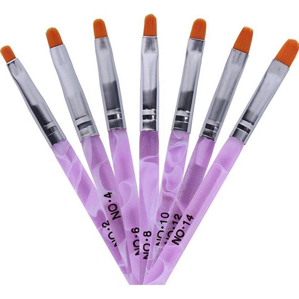 Amazon.com: ZXUY 7pc UV Acrylic Nail Art Tips Builder Brush Pen
