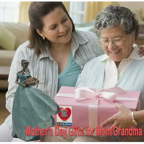 Guichifun Fairy Statue Collection Home Decoration - Leaf Angel Girls Resin Modern Table Decor for Living Room Office Sculpture Decor for Women Indoor Rustic Figurines Gift 5 x 3 x 7.5 Inch - Image 4