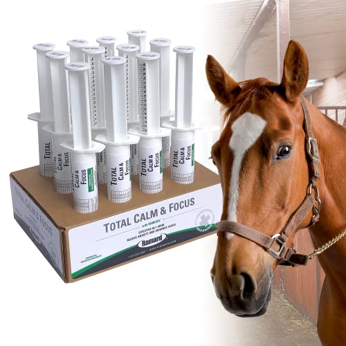 Ramard Total Calm & Focus Natural Oral Gel | Magnesium & Calming Supplement For Horse Show, Training, & Performance |Supports Mental Alertness, Stamina & Endurance | Show Safe #TOP12