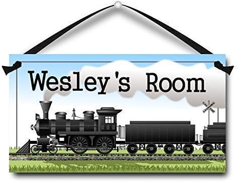 MyHappyHobbies, Personalized Kids Door Sign Locomotive Train