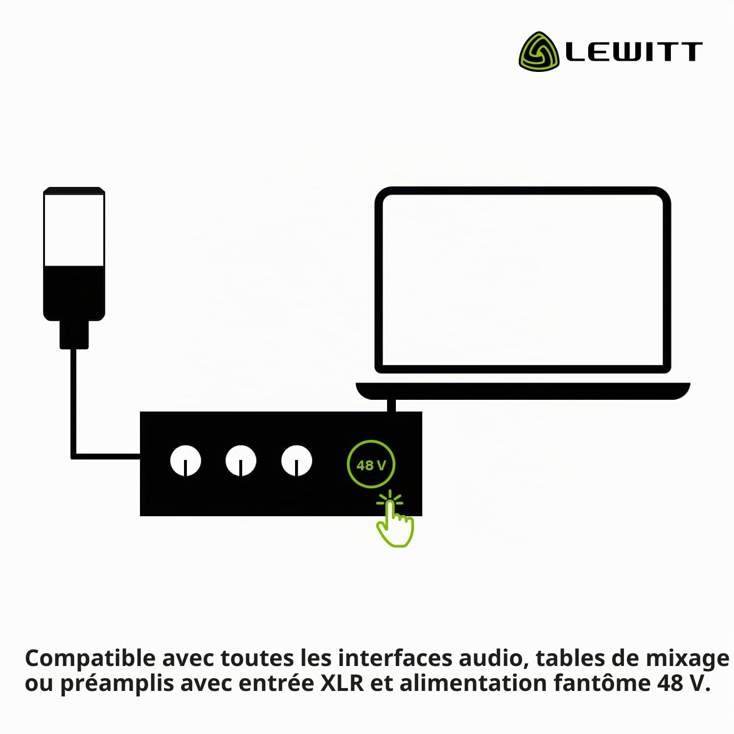 Lewitt lCT 240 PRO Microphone pour Home Recording, noir