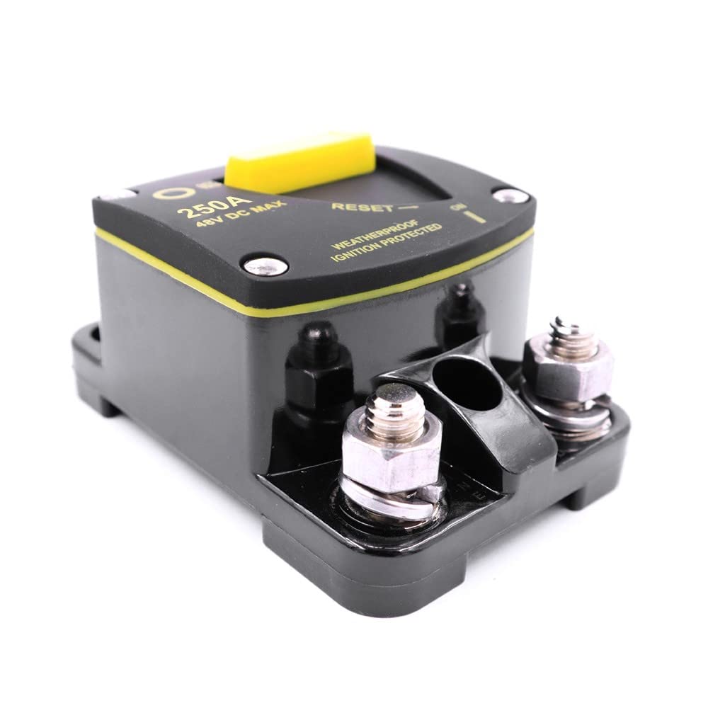 Interruttore Automatico 150A 12V-48V CC | Con Ripristino Manuale E Montaggio A Pannello | Impermeabile IP67 Per Camper, Barche, Auto, Motori Elettrici