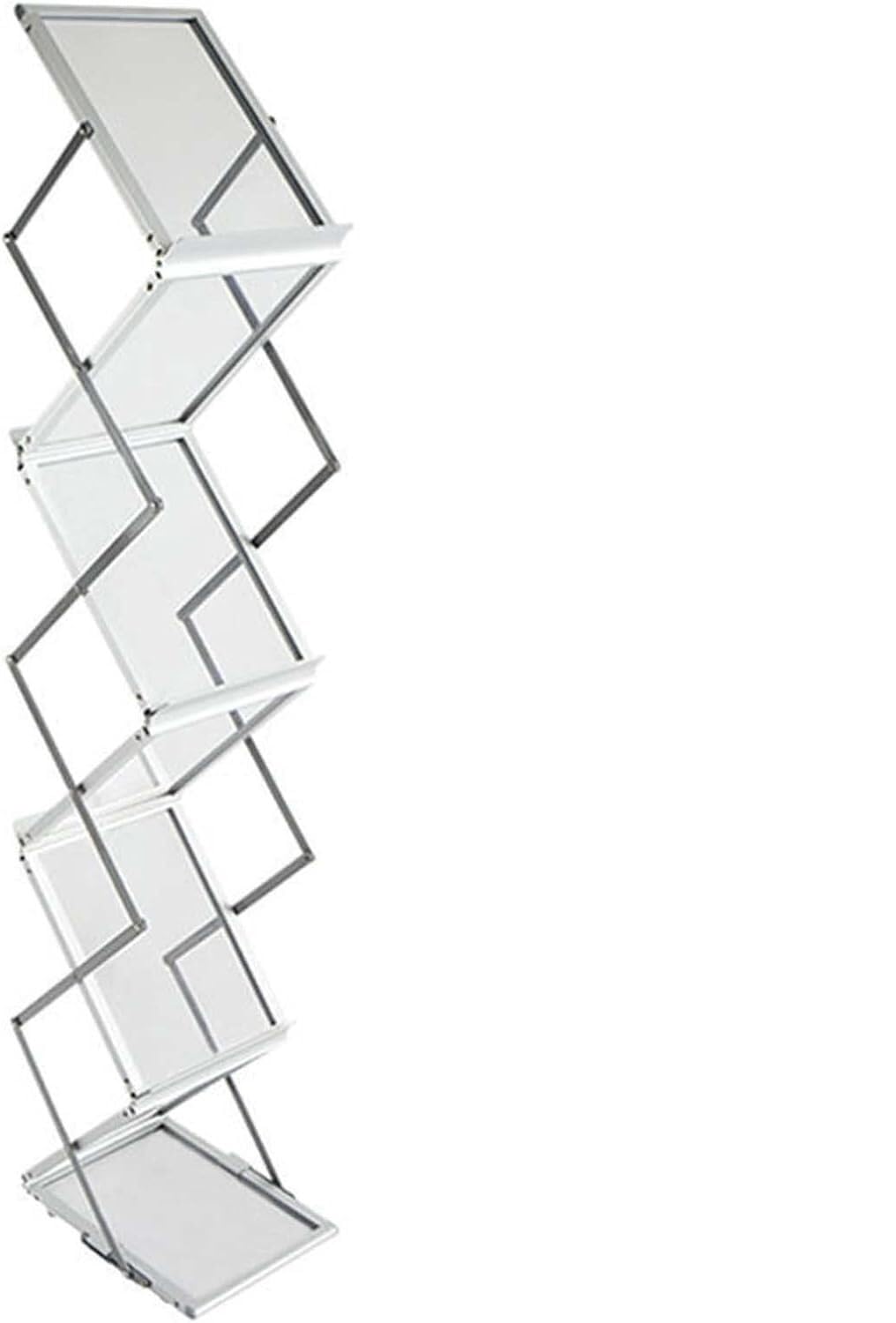 Estante de doble cara JvFbjLF revistero plegable de aluminio para folletos