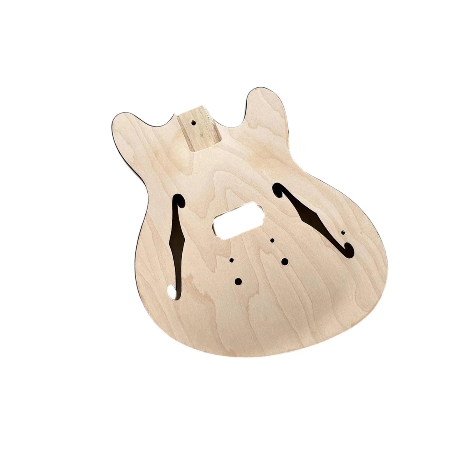 Kit Fai Chitarra Elettrica Corpo Di Chitarra Elettrica Non Verniciato Rilegatura Nera Materiale In Legno D'acero