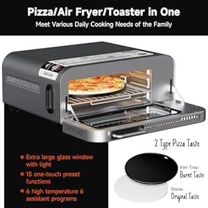 Airfryertoasterovencombo15in1digitalstainlesssteelairfryer18lpizzaovenfor12pizza9slicesflipawayoven7accessories800f3layerglassantiscalding1800w Urban Country Home Decor Air fryer toaster oven combo 15 in 1 digital stainless steel airfryer18l pizza oven for 12 pizza 9 slices flip away oven 7 accessories 800f 3 layer glass anti scalding1800w urban country home decor