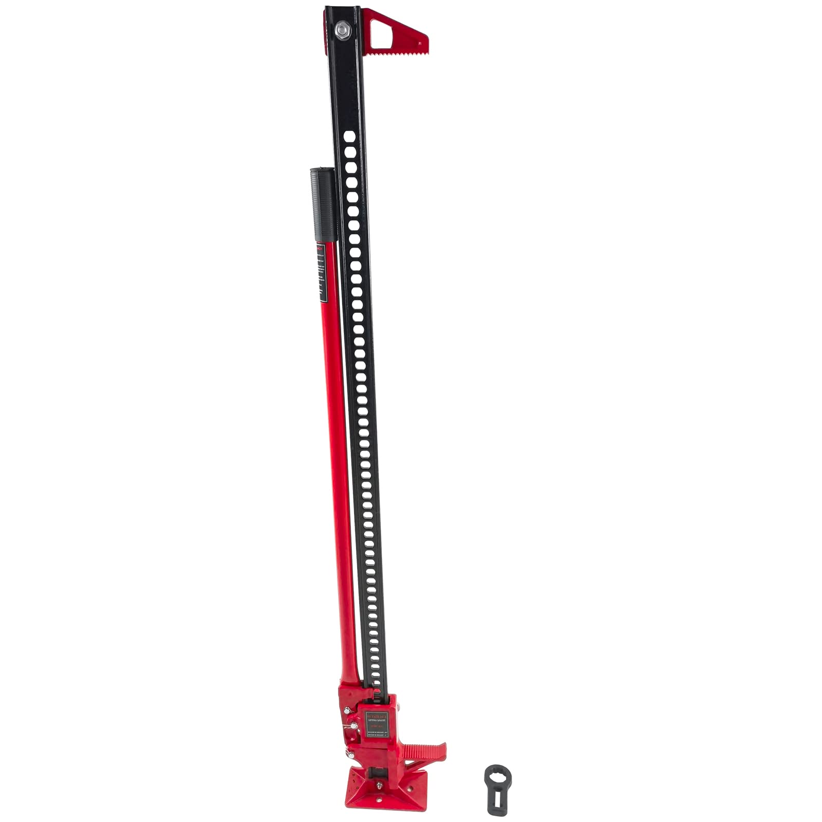 UERST 60 Inch Steel Farm Jack High Lift Ratcheting Off Road Utility, 6000 Lbs (3Ton) Capacity Red