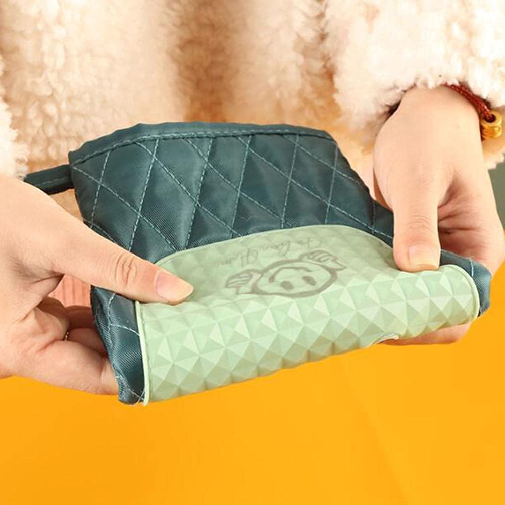 Une Paire De Gants en Coton pour Four À Micro-Ondes Et avec Protection Épaissie Antidérapante Anti-Brûlure Haute Température Les Mains