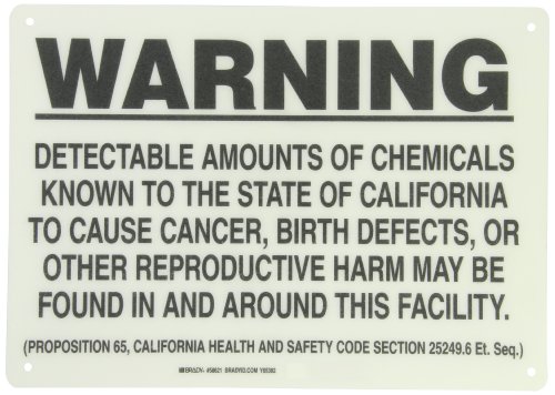 Brady 58621 California State spécifique Sign panneau de marquage