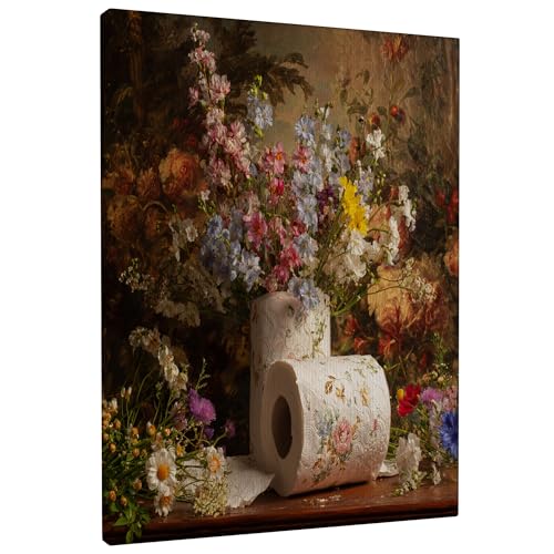 Spring Floral Canvas Wall Art, Colorful Flower Arrangement Poster Prints,