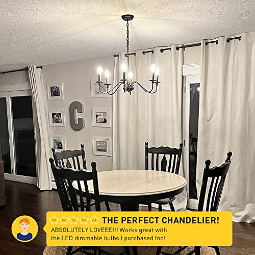 Depuley WSCDD17-6B Black Farmhouse Chandeliers thumb #2