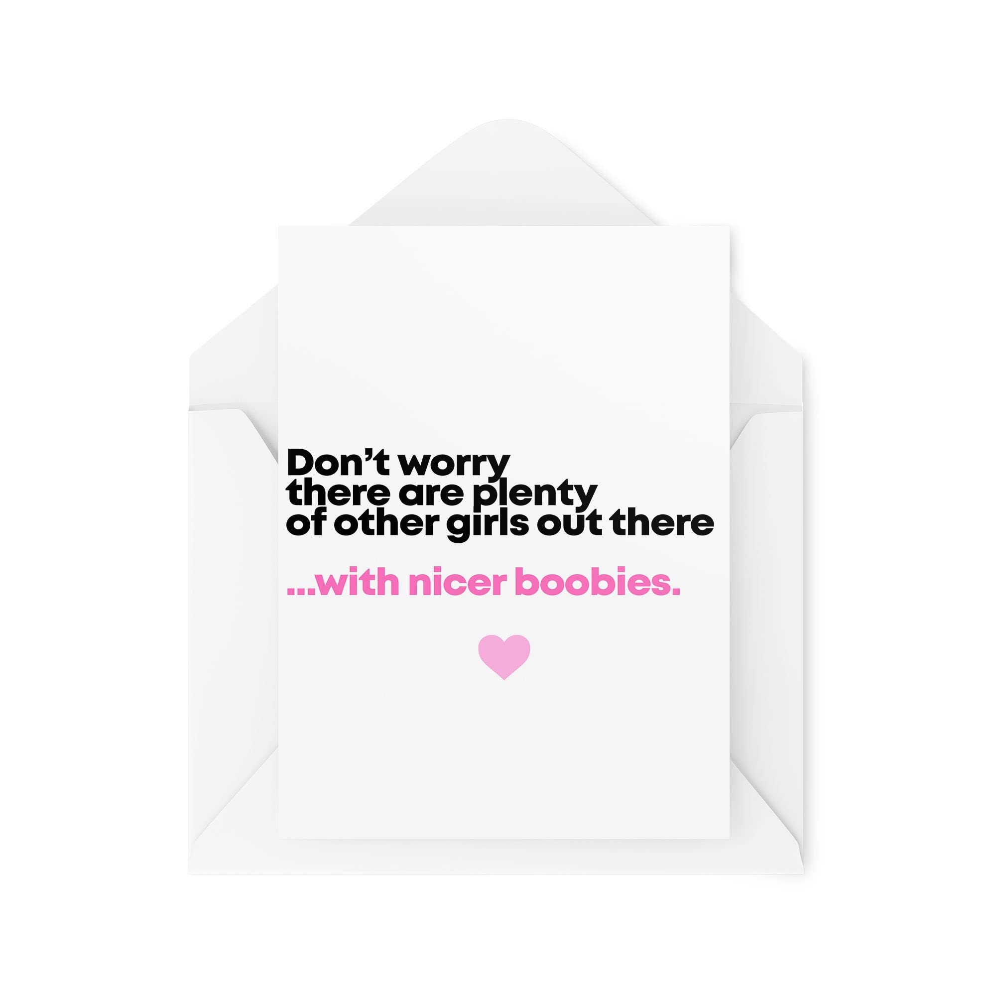 Funny Breakup Cards | There Are Plenty Of Other Girls Out There With Nicer Boobies Divorce Card | For Him Her Marriage Friends | CBH1043