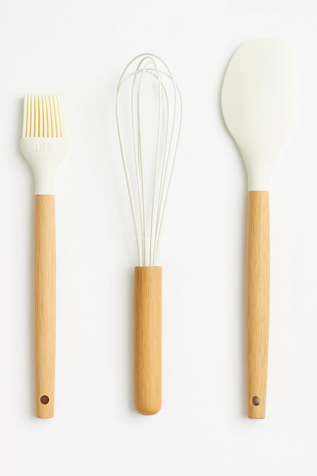 Busstier 3’lü Silikon Mutfak Seti Bambu Saplı Fırça Spatula Çırpıcı Isıya Dayanıklı Yapışmaz Hamur Karıştırıcı Çırpıcı Set Ergonomik Ahşap Saplı Mutfak Gereçleri Kolay Temizlenebilir Sağlıklı Pişirme