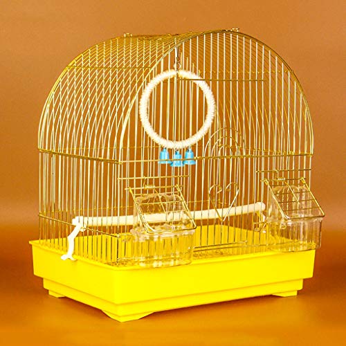 Jaula de pájaros Jaula de pájaros pequeña para Budgie Finch Lovebird Portátil de tamaño pequeño Pájaros Jaula de Viaje Hogar de Mascotas con Columpio y bañera Decoración de jaulas de pájaro