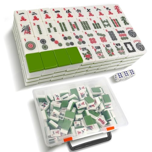 Set de Fichas Mahjong Americano 166 piezas con Caja portátil miniatura 2