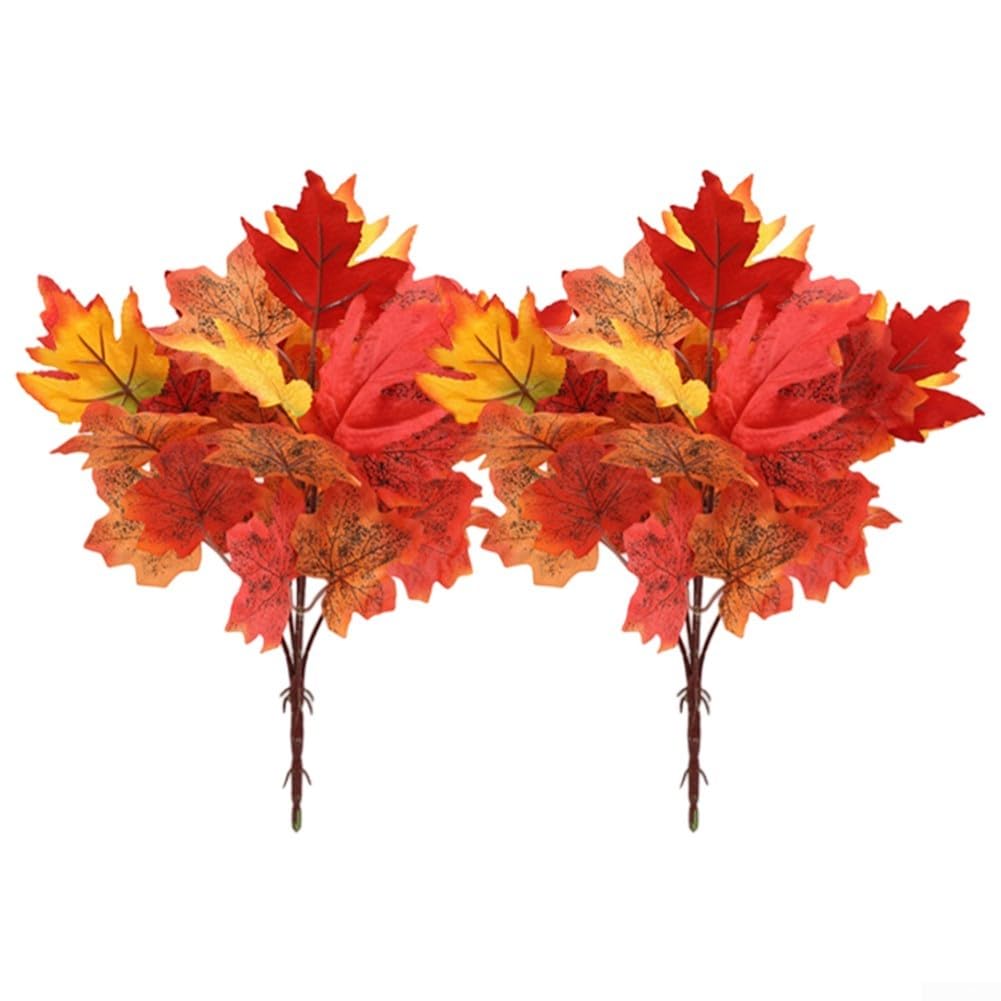 Bouquet di foglie autunnali artificiali, 40 cm, 4 pezzi, 4 pezzi