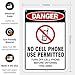 No Cell Phone Use Permitted Sign, 10x7 Rust Free Aluminum, Weather/Fade Resistant, Easy Mounting, Indoor/Outdoor Use, Made in USA
