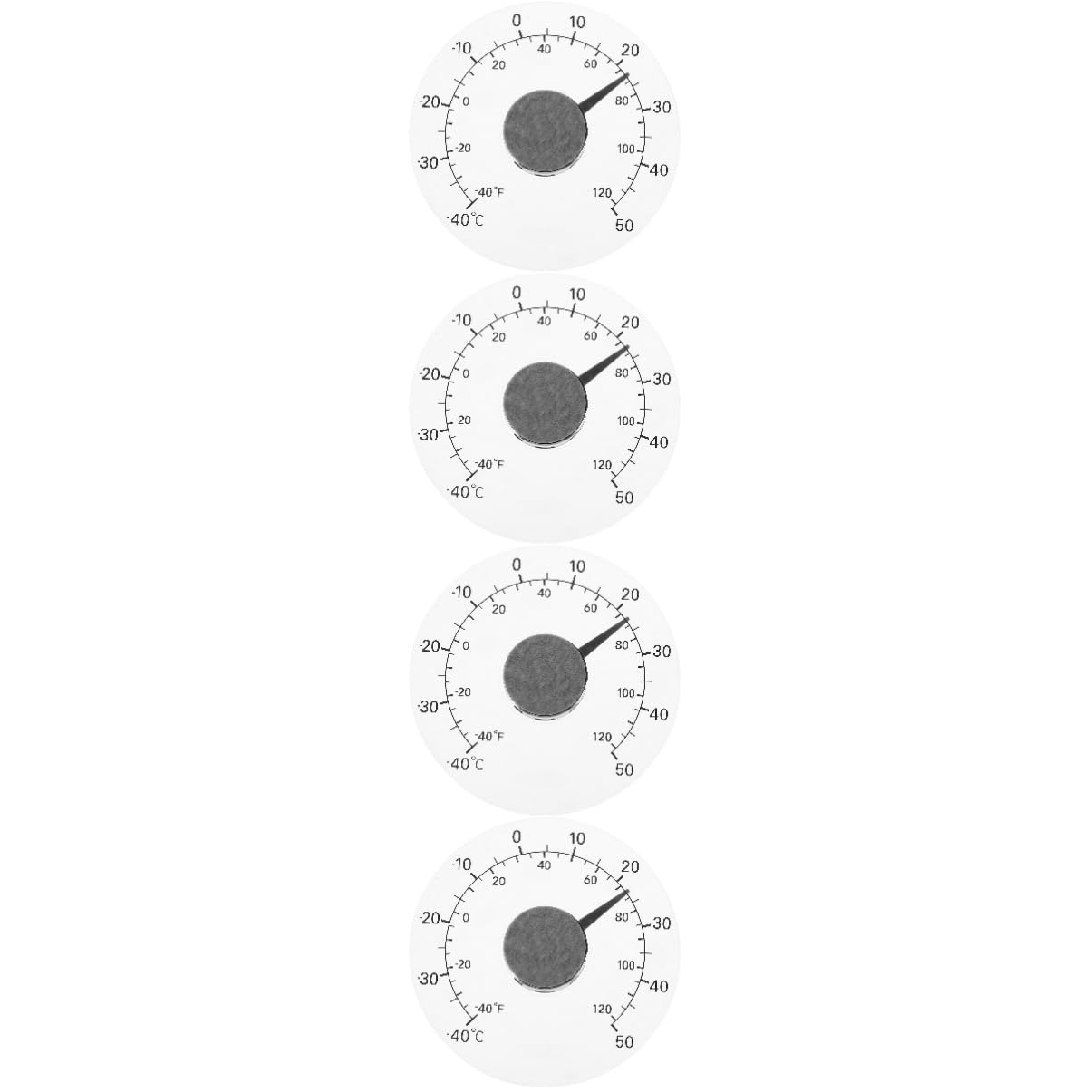 ibasenice 4 Stück Wasserdichtes Thermometer Temperatur-Thermometer im Freien Zimmer Innen für Zuhause Außenfenster Haus Plastik