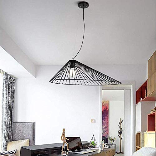 Lámpara colgante de comedor moderna de techo ajustable negra 4