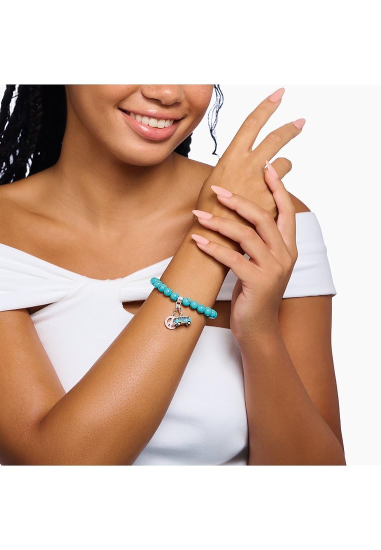 THOMAS SABO Charm Club Beads Bracciale in argento 925 riciclato