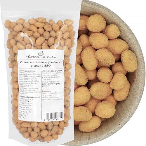 Arachidi Croccanti al Gusto Barbecue 500g | Snack Salato Croccante Perfetto per Aperitivi e Feste | Sapore Intenso e Affumicato | KUCHNIA ZDROWIA