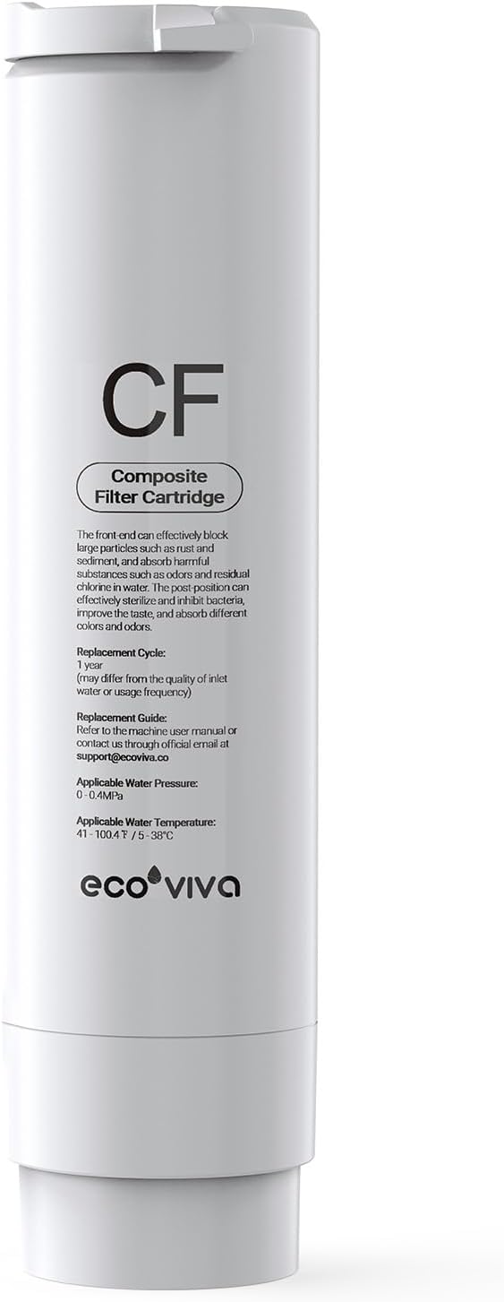 Ecoviva Replacement CF Filter Catridge for Countertop Reverse Osmosis System WP-RO-200G