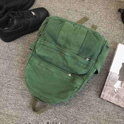 GAMLFL Green Canvas Retro Backpack