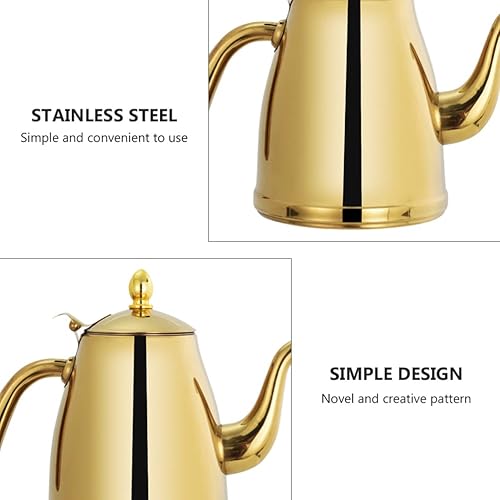 Miniatura 9 de Cabilock Hervidor de cuello de cisne de acero inoxidable, tetera de silbido, hervidor de agua, jarra de café, jarra de bebidas, jarra de agua para