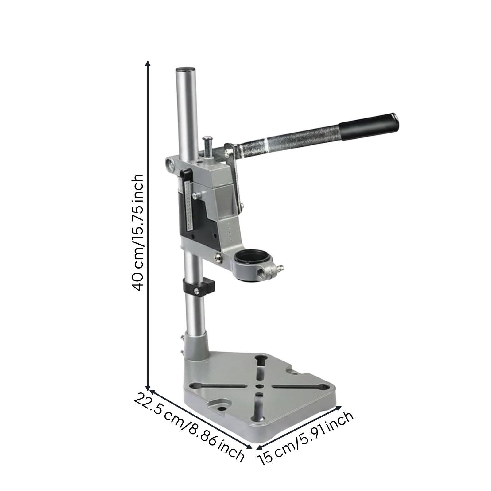 Morsa Trapano da Banco Supporto Colonna Porta Trapano Banco Conversione in Pressa con Altezza 400mm E Compatibilità Universale 43mm Adatta per Fai da