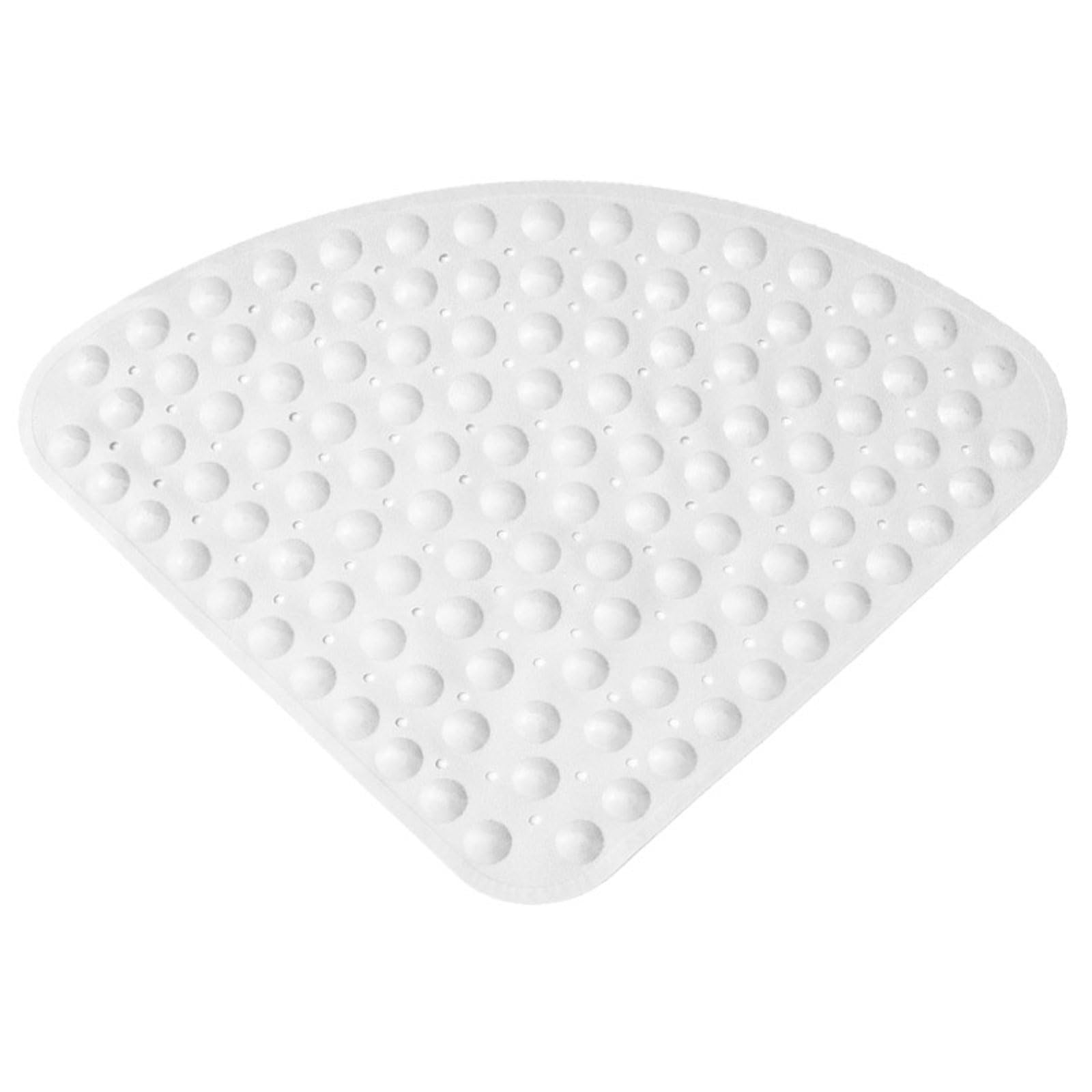 Tappetino da doccia antiscivolo in luffa con angolo di scarico, tappetino da bagno per doccia, design antiscivolo e antibatterico per la sicurezza, ideale per piccoli spazi