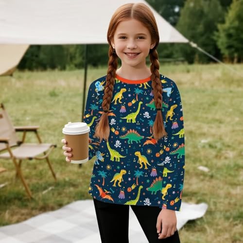 Image of Uourmeti Long Sleeve Tops for Boys Graphic T Shirts Teen Girls Active Pullover Tees