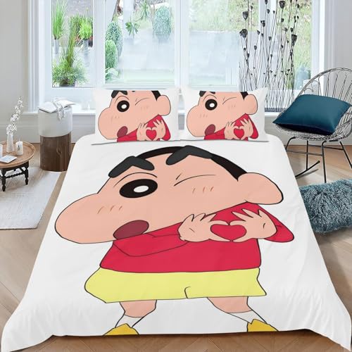 クレヨンしんちゃん 枕カバー、ボックスシーツ 2点セット (キング クレヨンしんちゃん 枕カバー、ボックスシーツ 2点セット (キング