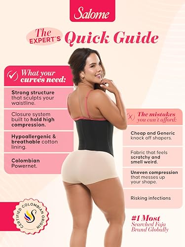 Image of Salome Colombian Waist Cincher Fajas Colombianas Moldeadoras | Underbust Corset Waist Trainer for Women | Faja Corset