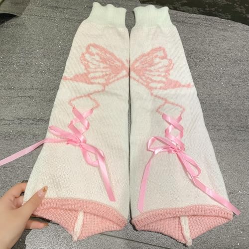 Image of XEPST Leg Warmers Kawaii Socks Flared Leg Warmers for Girls Butterfly Harajuku Japanese Boot Socks