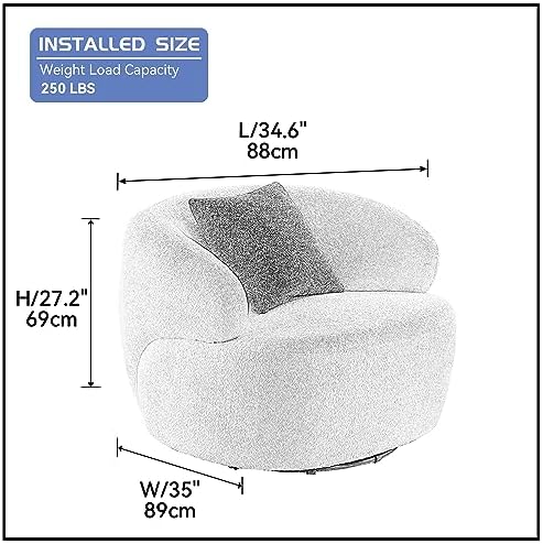 Curved Sofa Chair - Upholstered Boucle Comfort